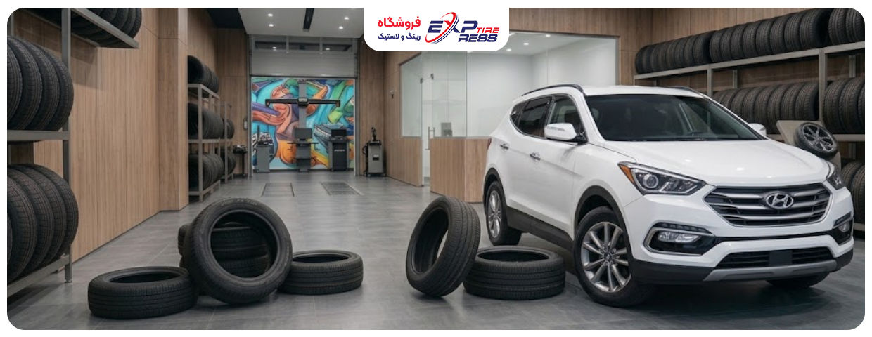 سایز لاستیک سانتافه